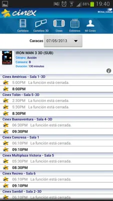 Mi Cinex Móvil android App screenshot 2